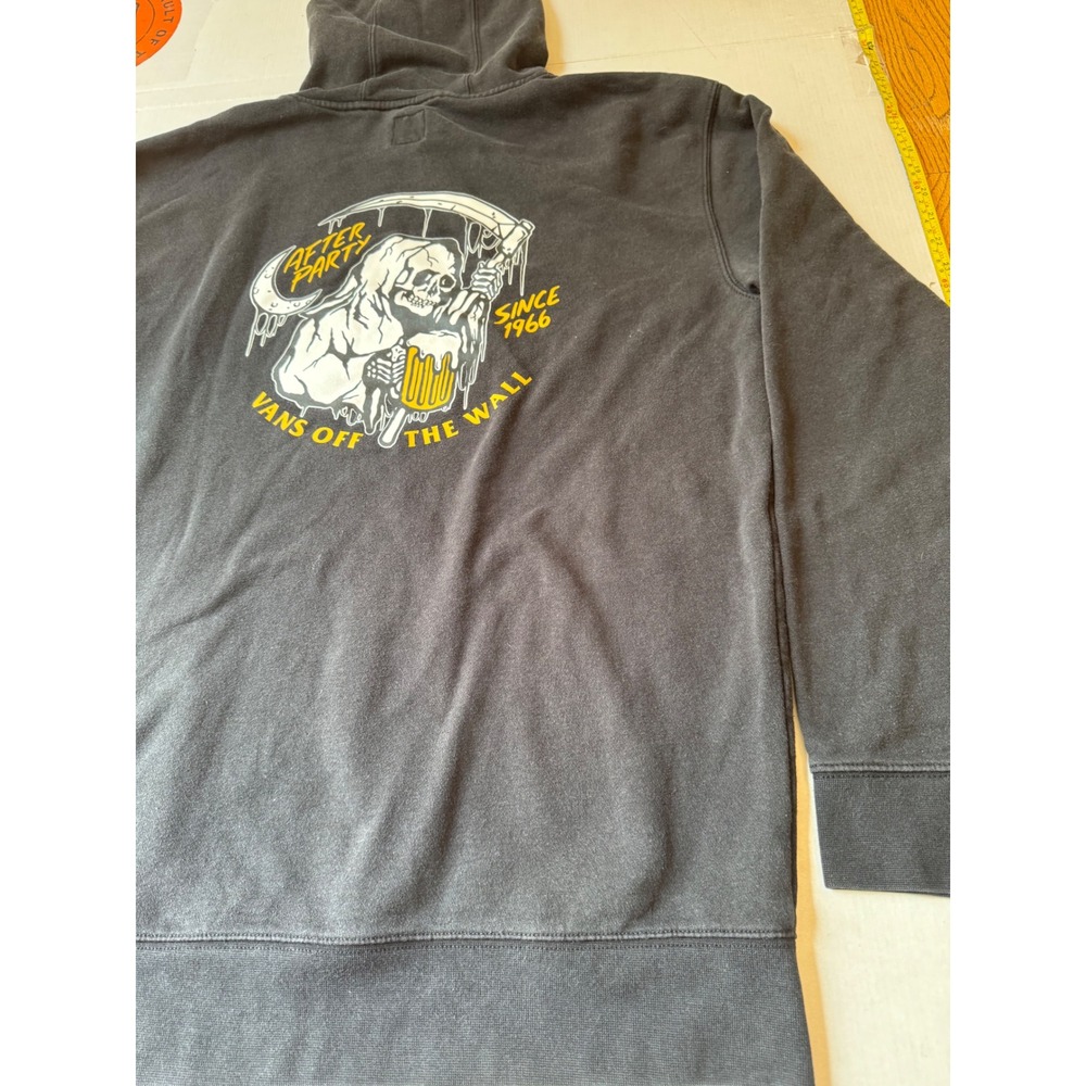 Vans Off The Wall After Party Grim Reaper Hoodie Black XL Mens Pullover Skate